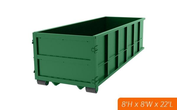 you can rent a 40-yard dumpster for a length of time that suits your needs, but typically rentals are for a week or two